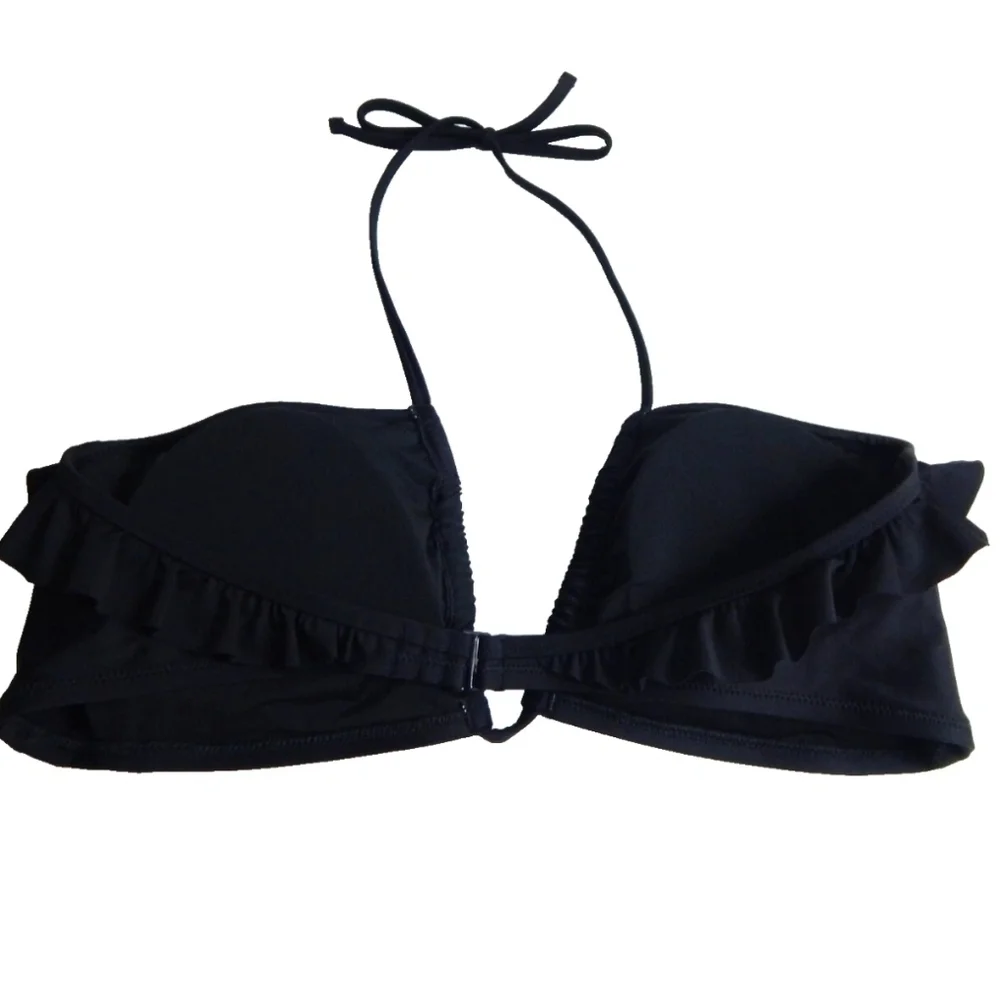 Aerie Ruffle Halter Bikini Top